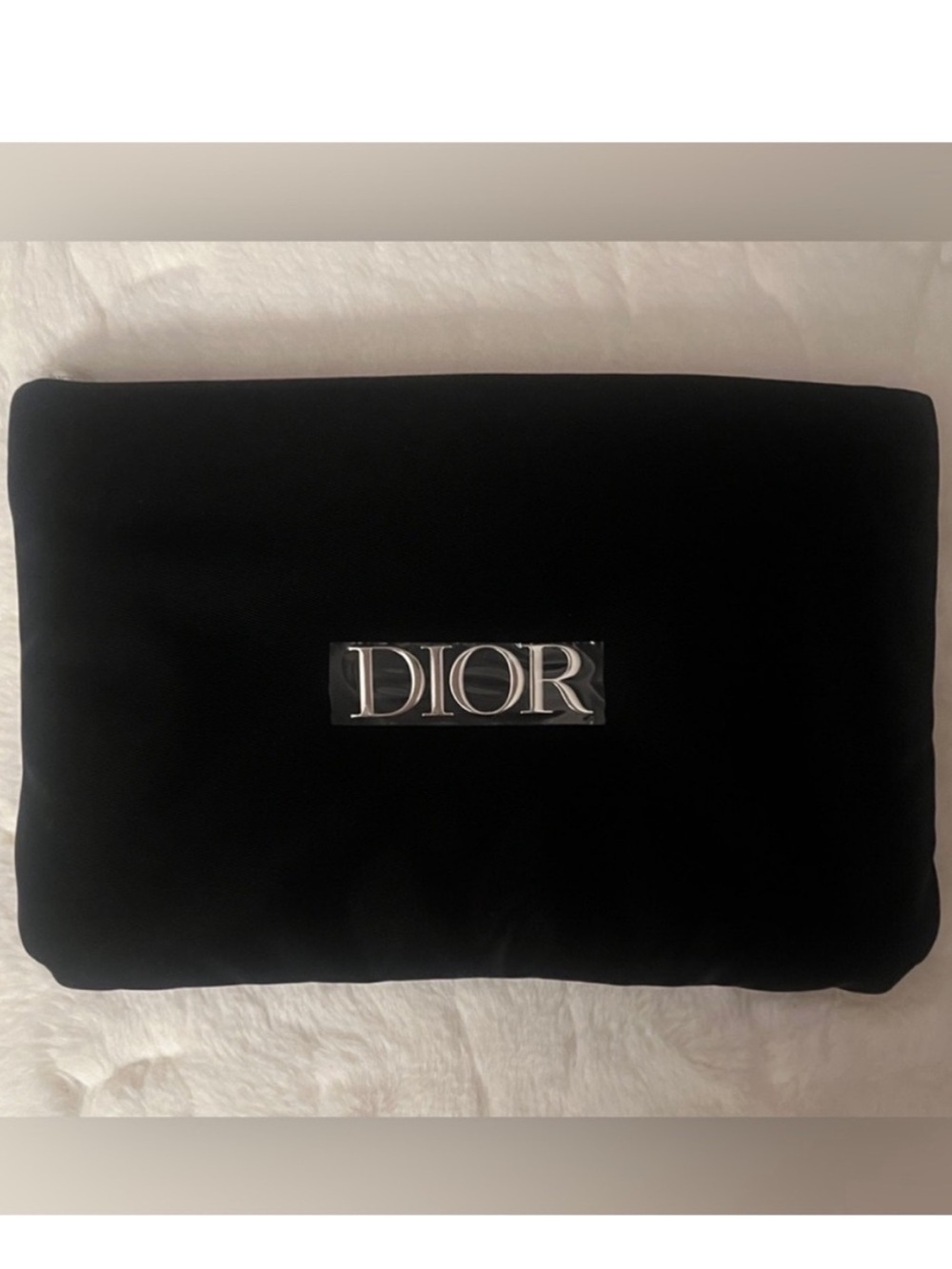 Ultra lux Dior Metal Embossed Rare Ultra Soft velvety black M-L Trousseau Bag - Picture 6 of 17